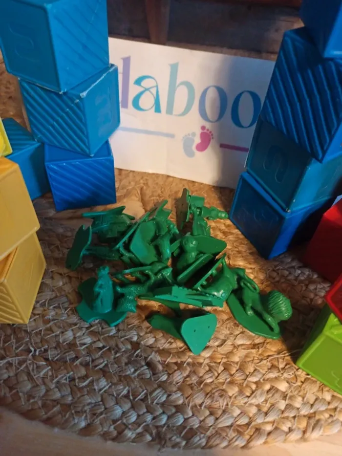 Jouets combi cubes Cubes tupperware vintage animaux tbe - photo numéro 3