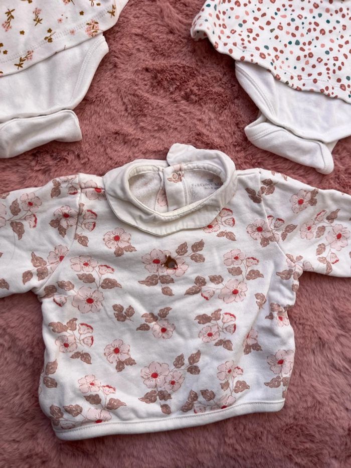 Lot 3 pull sweat 1 et 3 mois bébé fille - photo numéro 4