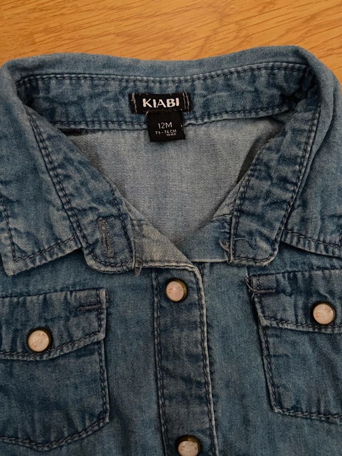 Chemise en jean kiabi 12 mois - photo numéro 2