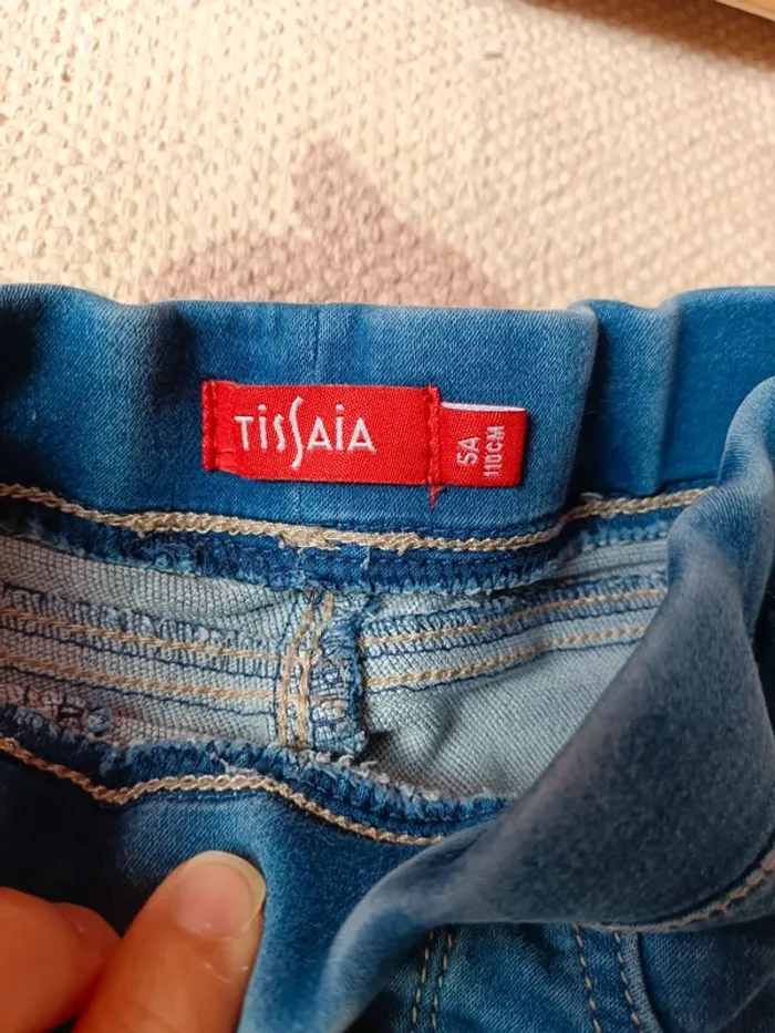 Jegging pantalon bleue tissaia 5 ans - photo numéro 3