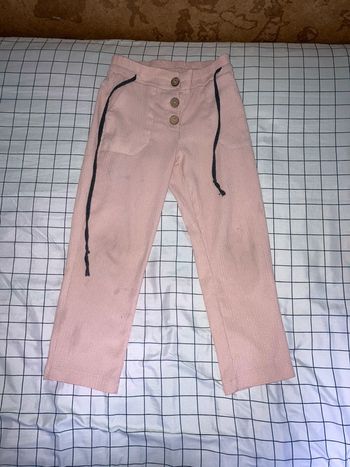 Pantalon fluide fille rose