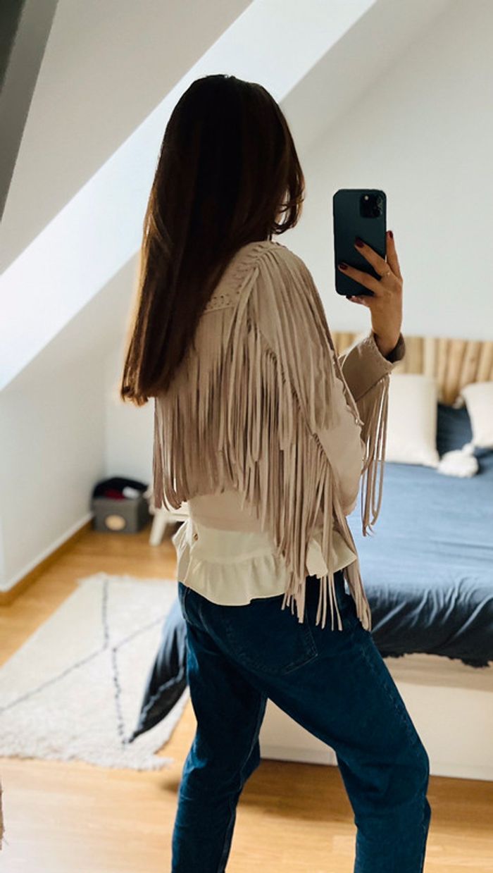 Veste ZARA bohème franges 🐚 - photo numéro 5