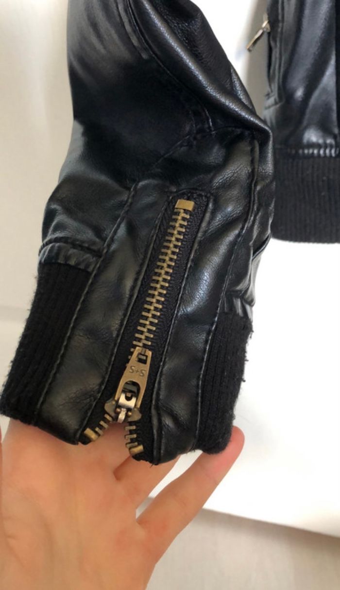 Veste en cuir à fourrure - photo numéro 6