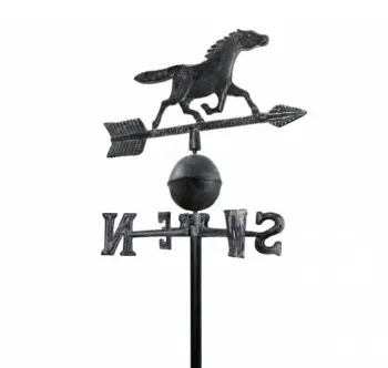 Girouette en métal "cheval " 4 points cardinaux 30x100 cm Neuf