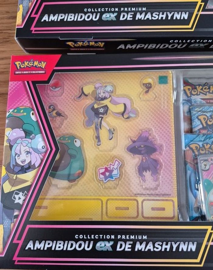 Lot de 2 coffret pokemon collection premium ampibidou ex de mashynn neuf scellé fr - photo numéro 3