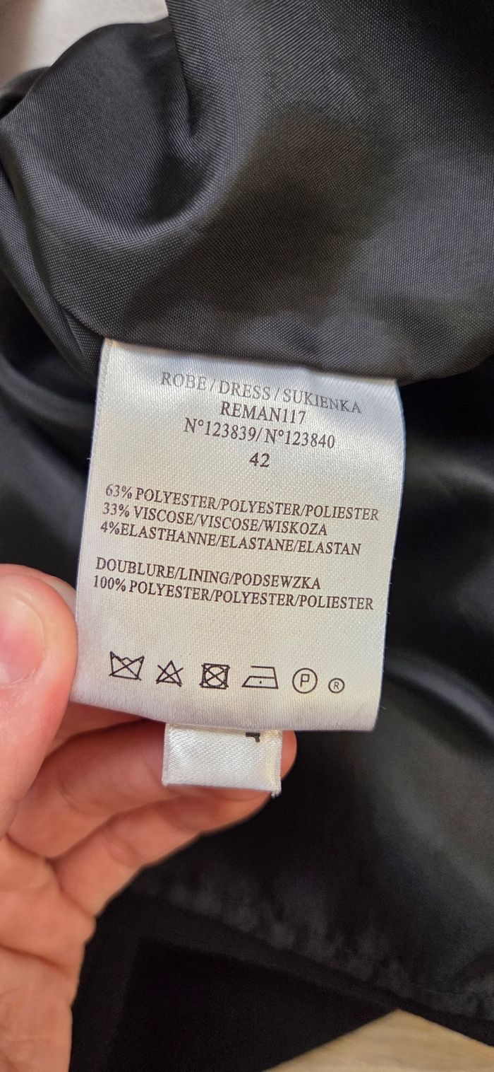 Robe Jacqueline Riu taille 42 grise noire  blanche en très bon état - photo numéro 5