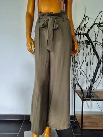 Pantalon Large Kaki avec Ceinture Femme Taille XL/42