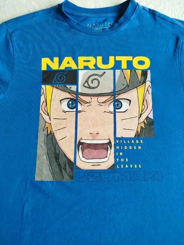 T-shirt bleu Naruto Primark taille M - photo numéro 4