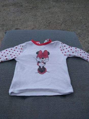 Haut de pyjama en velours fille Minnie 12 mois