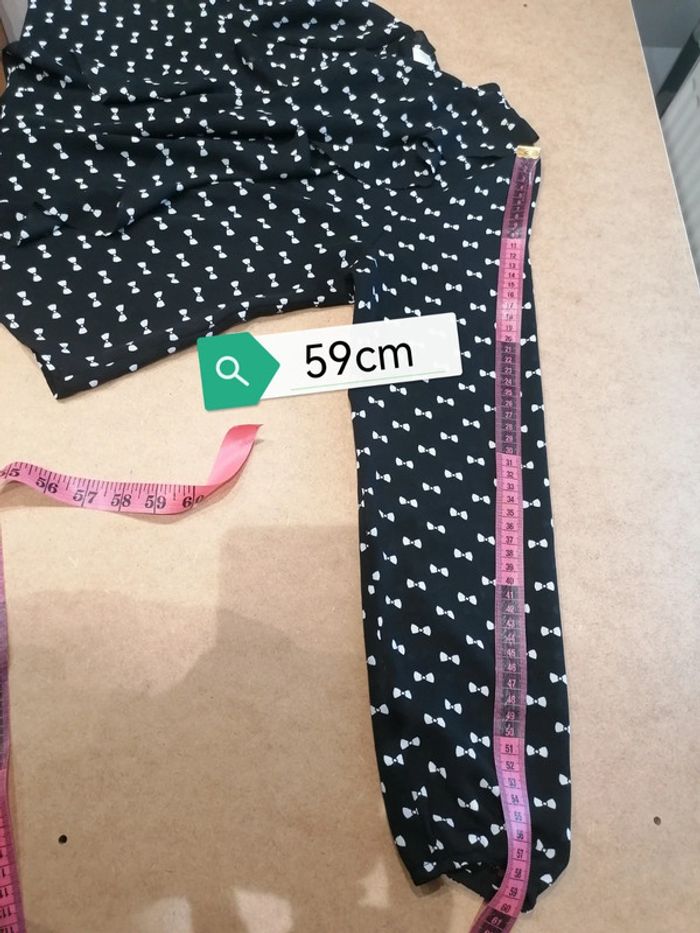 Blouse noire noeud blanc Divided H&M S - photo numéro 14