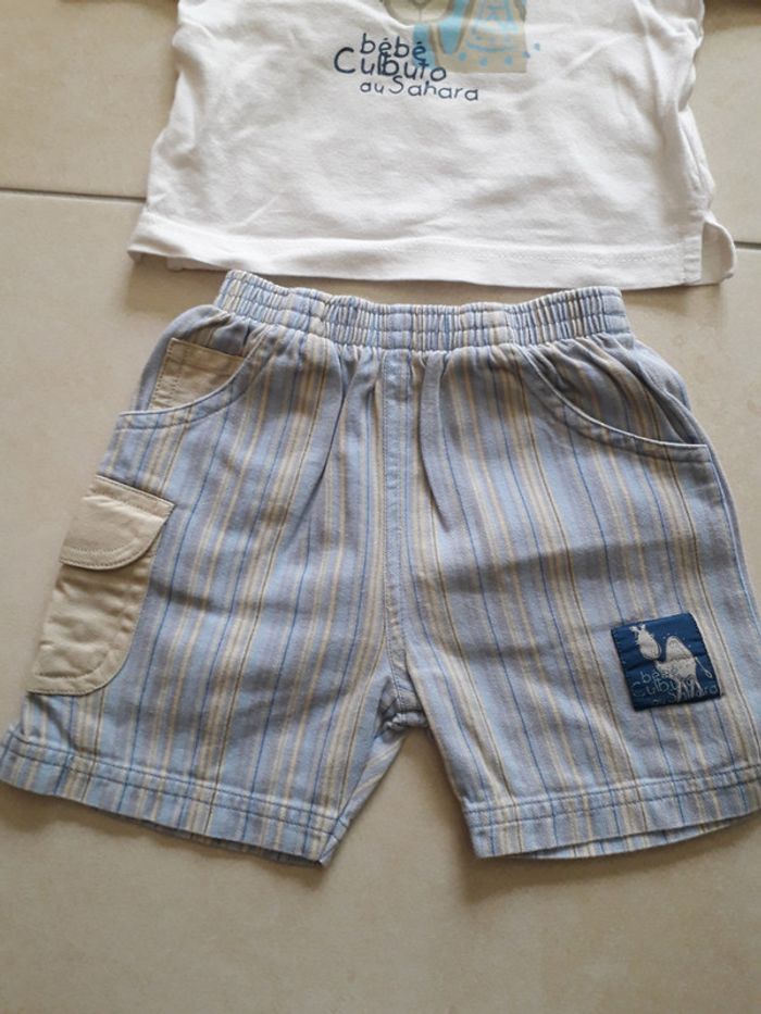 Ensemble t-shirt + short - 6 mois - photo numéro 7