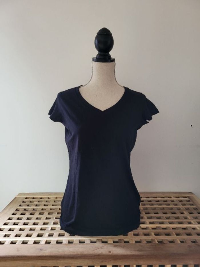 T-shirt col V Noir