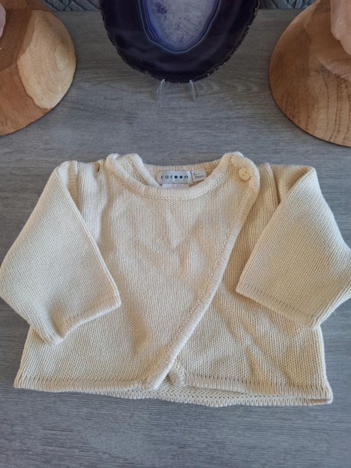 Gilet cache coeur en laine cocoon - photo numéro 2