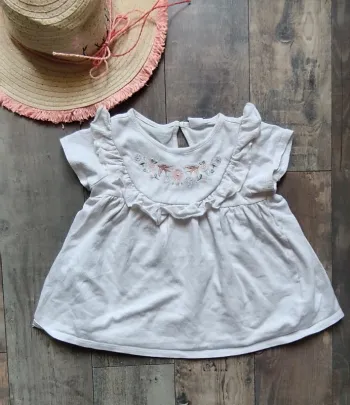 Haut brodé fille h&m