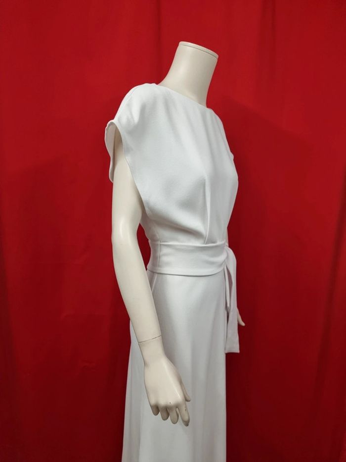 Tussah robe midi blanche Dina * taille 38 * Neuve - photo numéro 3