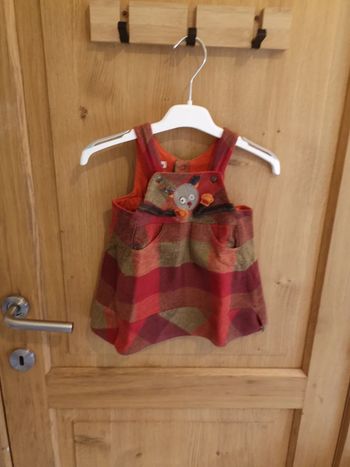 Robe d'hiver Catimini 9 mois ton rouge et brun