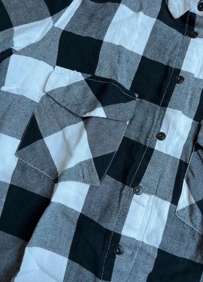 Chemise à carreaux pimkie noir gris et blanc - photo numéro 5