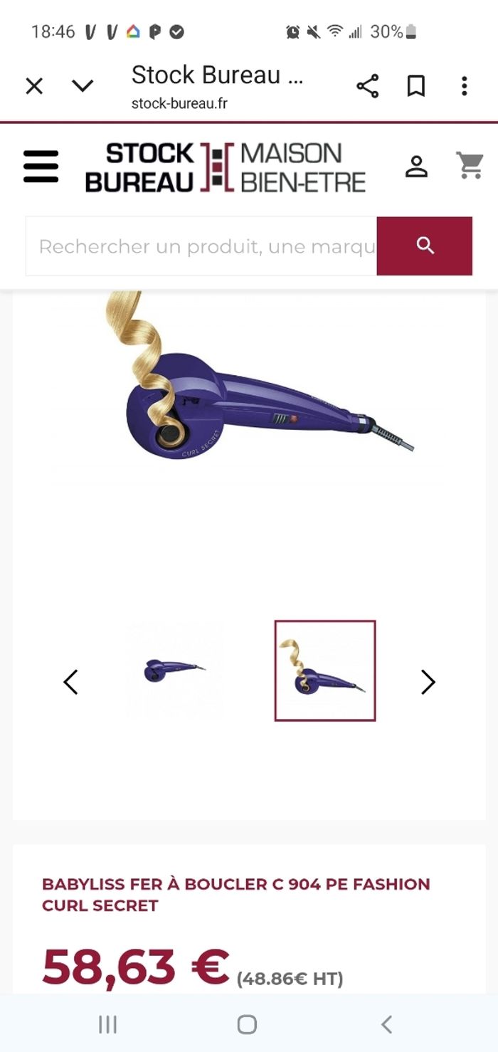 Fer à Boucler BABYLISS C904PE Neuf. - photo numéro 2