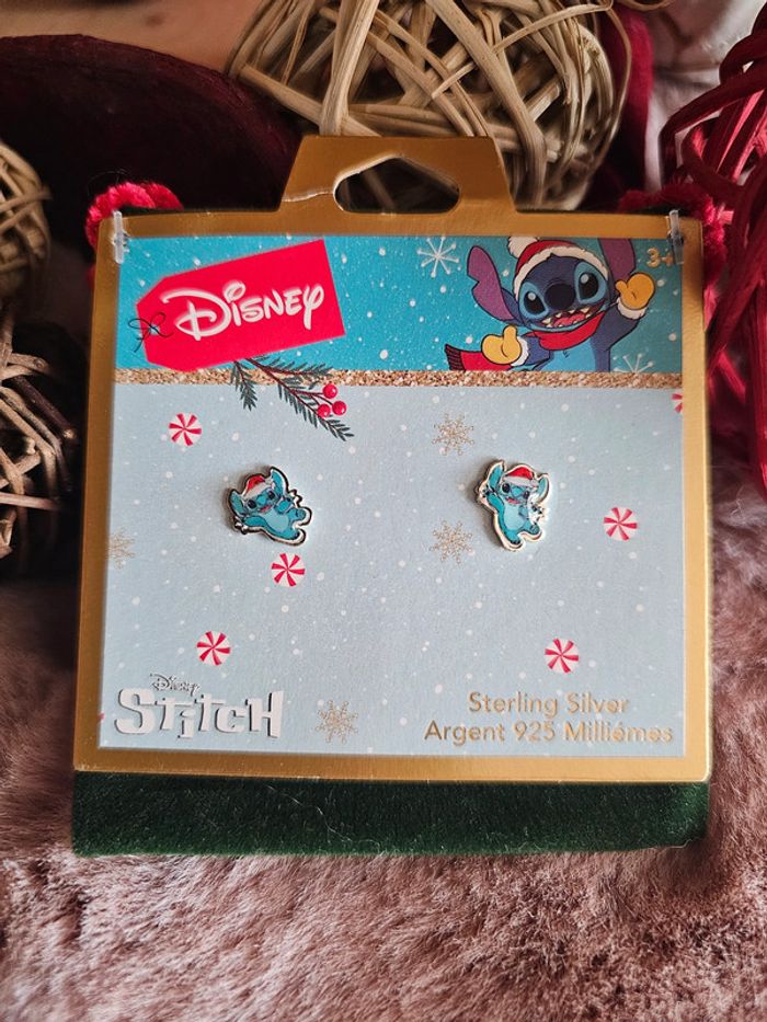Clous d’oreilles en argent 925 Stitch Disney - modèle 2