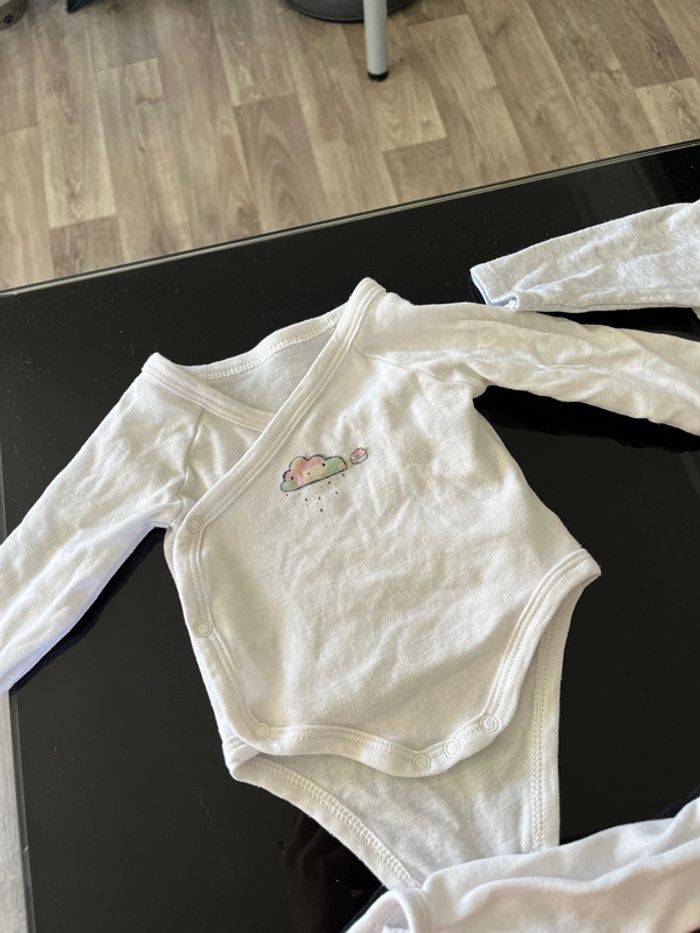 Lot de 4 bodies pour filles, taille naissance - photo numéro 5