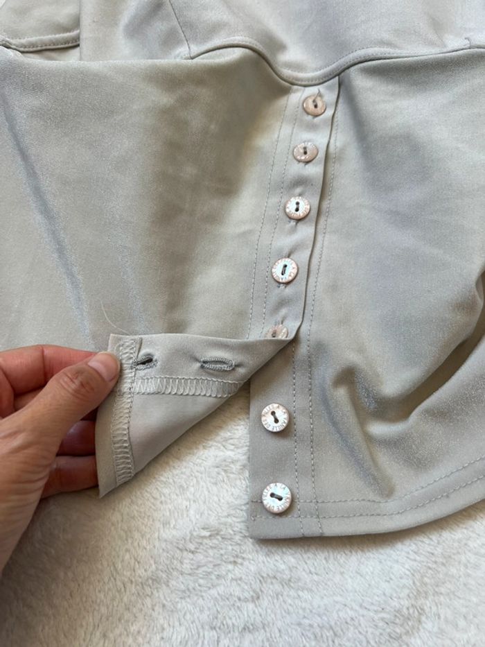 Débardeur court pailleté beige vintage made in France 🇫🇷 Coquette y2k - Taille S/M - photo numéro 5
