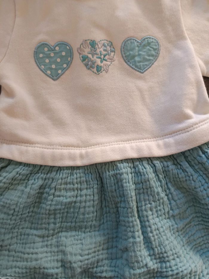 Robe coeurs bleus 6 mois - photo numéro 2