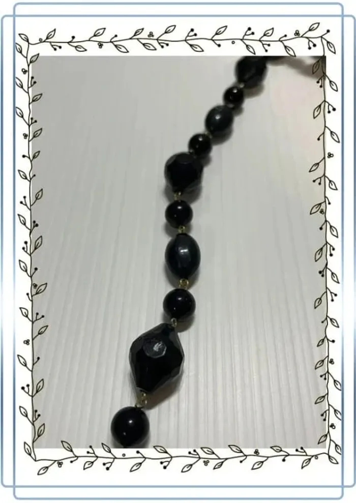 Collier noir Fashion Jewerly, neuf - photo numéro 3