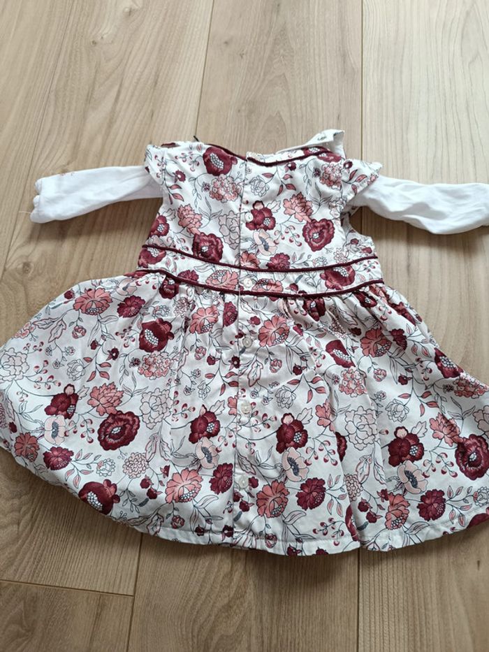 Robe de cérémonie sergent major fleuri 6 mois fille - photo numéro 3