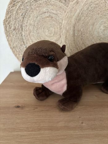 Neuf doudou loutre marron beige wild republic