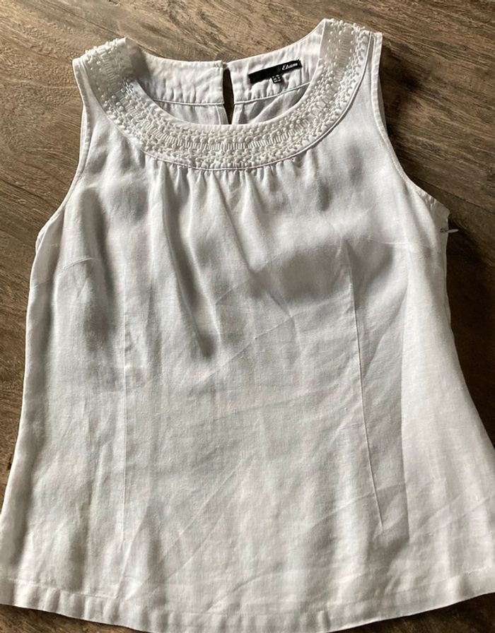 Top en coton Etam blanc - photo numéro 9