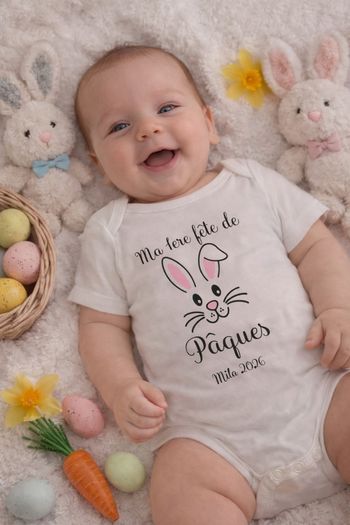 Body bébé Pâques personnalisé