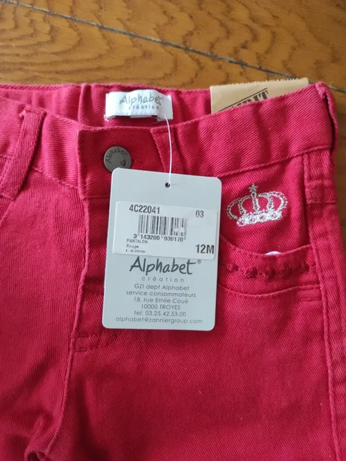 Pantalon fille alphabet 12 mois - photo numéro 4