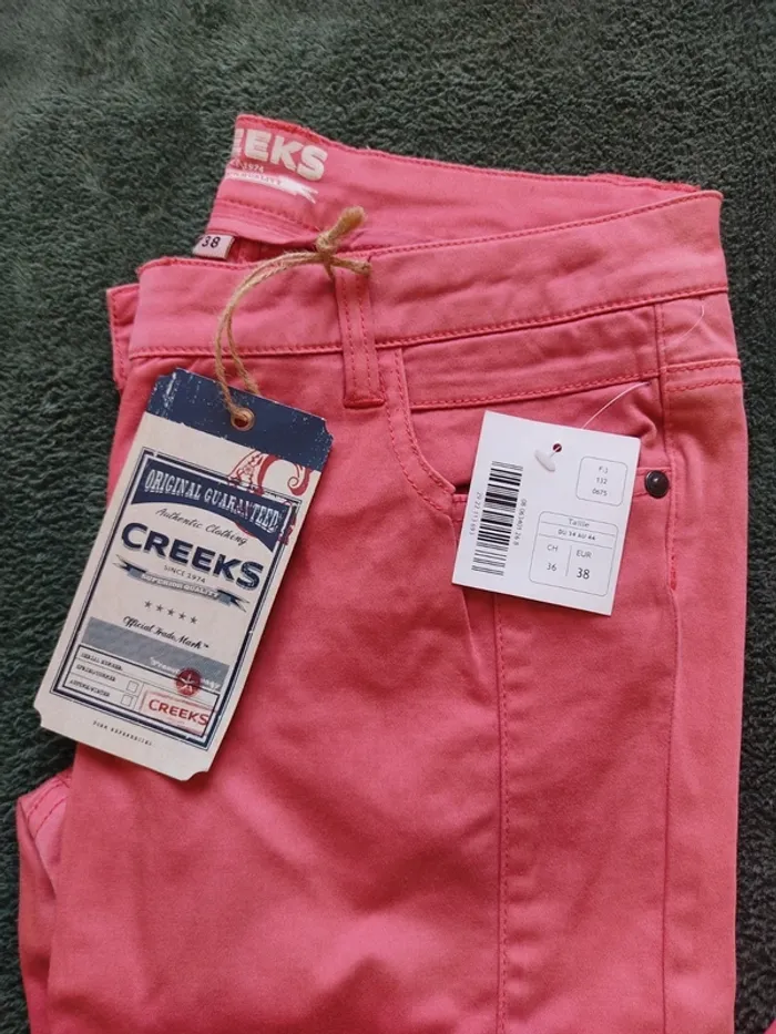 Pantalon skinny femme rose Creeks 38 Neuf - photo numéro 10