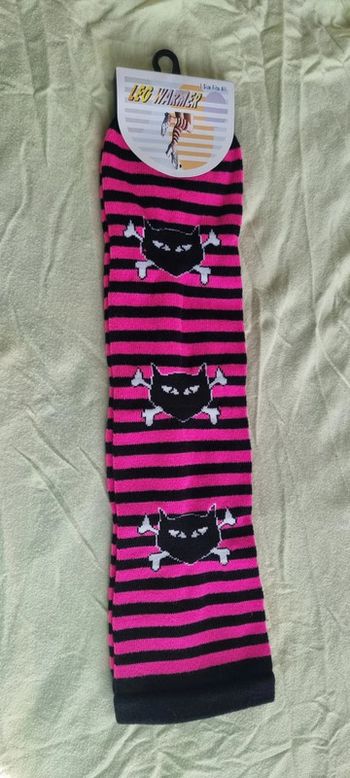 Guêtres chat noir et os Neuves