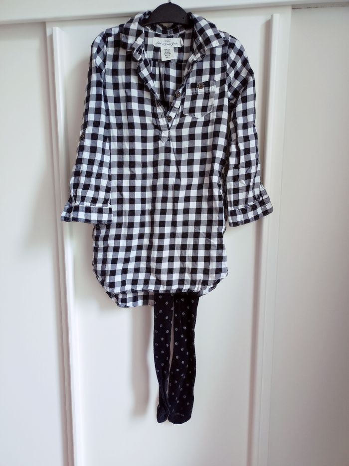 Robe chemise et collants - photo numéro 2