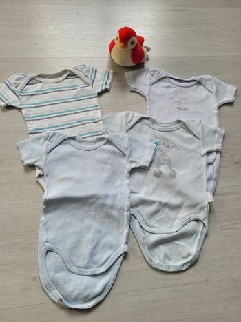 Lot 4 bodys P'tit Bisou 3 mois