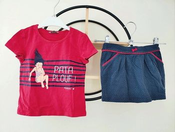 4 ans ensemble été alphabet Teeshirt et jupe