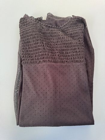 Blouse femme en voile petit pois