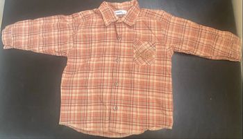 Chemise à carreaux »Tom Bus »marron et orange