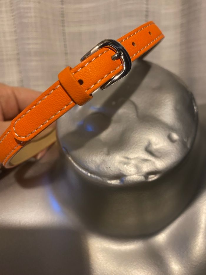 Collier tour de cou ceinture orange