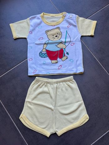 Vintage: Ensemble t-shirt et short bébé fille et/ou garçon