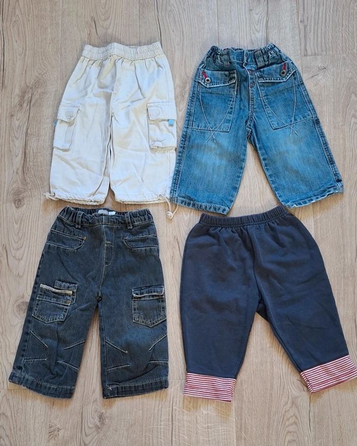 Lot 4 pantalons 12mois TBE