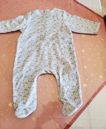 Pyjama velours mots d'enfants 6 mois