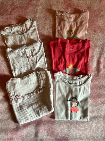 Lot de 6 chemisettes à manches courtes petite fille