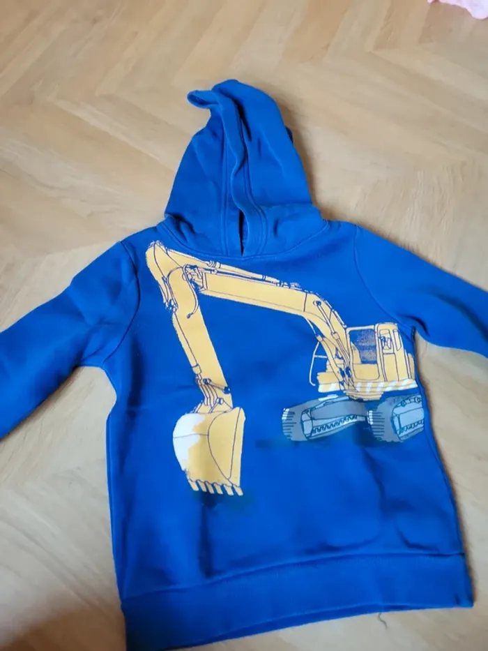 Sweat-shirt capuche bleu