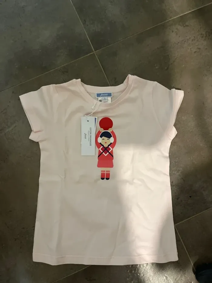 6 ans - neuf tee shirt rose pale Japon - Jacadi - photo numéro 2