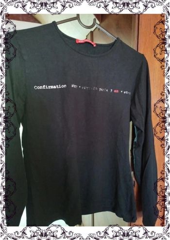 T-shirt noir Alain Manoukian Confirmation S/36