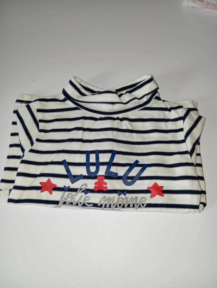 T-shirt à manches longues Lulu castagnette 6 mois
