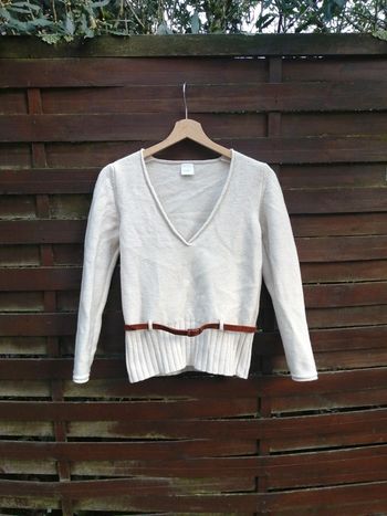 Joli pull beige en laine