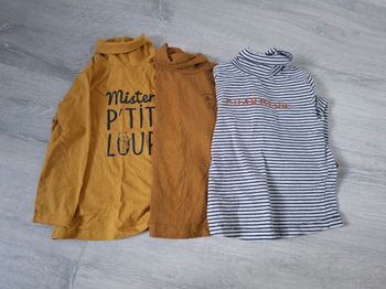 Lot t-shirts cols roulés